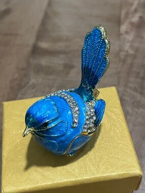 Blue Bird Jewelry/Trinket Box-NEW
